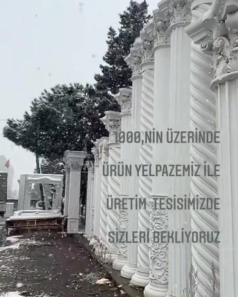 4 Mevsim Uyumlu Poliüretan Dekoratif Ürün Modelleri ve Polure Poliüretan Sütun İmalatı — 0:19