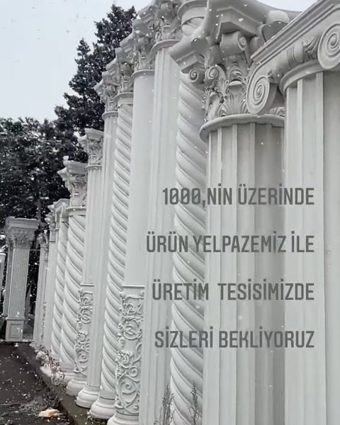 4 Mevsim Uyumlu Poliüretan Dekoratif Ürün Modelleri ve Polure Poliüretan Sütun İmalatı — 0:29