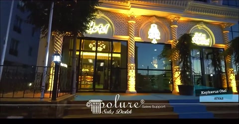 Otel girisi dis cephe sutun ve kartonpiyer detaylari