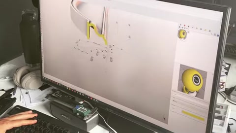 Tasarım yazılımında dekoratif elemanların üretim yerleşimi hazırlanıyor.