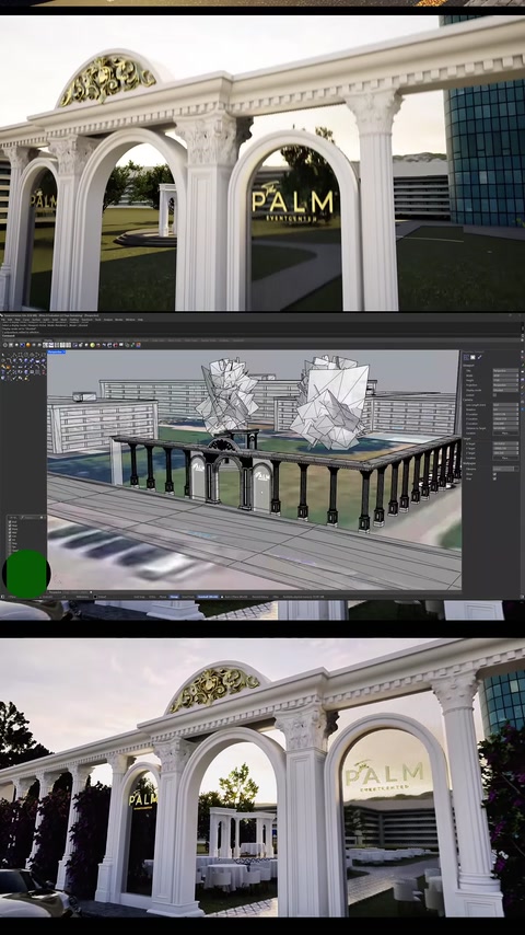 Viyana’da Düğün Salonu Dönüşümü: 3D Tasarımdan Dekoratif Cepheye
