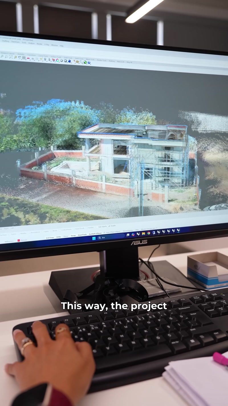 Villa Cephesinde 3D Tarama ve Nokta Bulutundan Birebir Tasarım