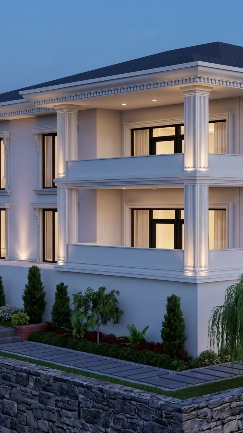 Villa Dış Cephe Tasarımı: Sütun, Pilaster ve Söve