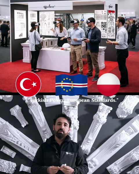 Ekranda sunulan iç mekân tasarımı ve ürün numuneleri
