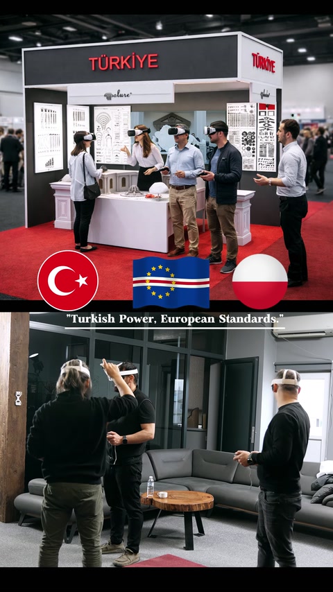 Sanal showroom içinde ürün yerleşimini inceleyen ekip üyeleri