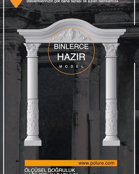 Polure Poliüretan Dış Cephe Söve Motifleri Sütun Pencere Kapı Söveleri İmalatı — 0:49
