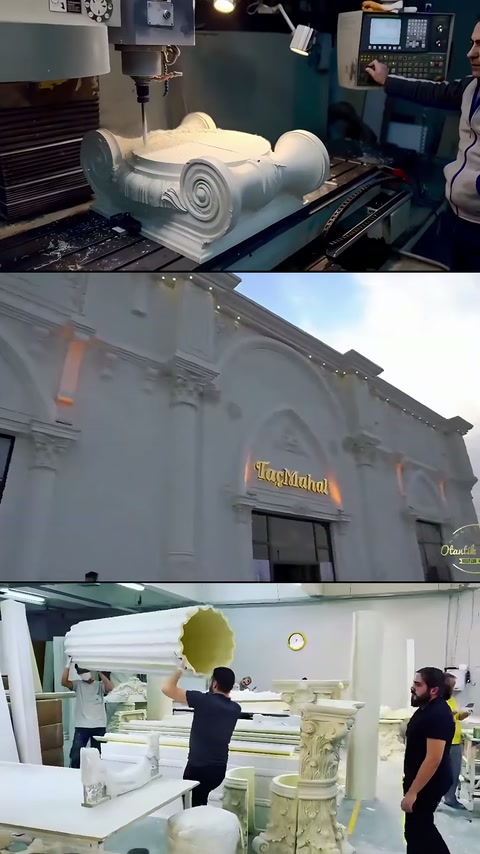 Düğün Salonu Sütun, Söve ve Kartonpiyer Dekorasyonu