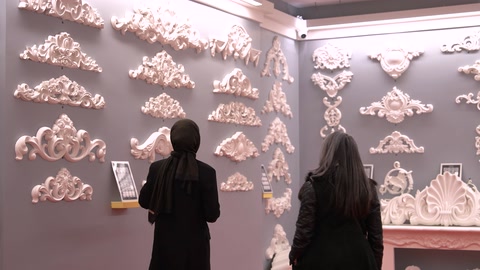 Duvara monte kartonpiyer, taç ve köşe süsleme çeşitleri sergisi