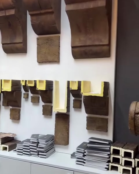 Duvarda farklı biçimlerde dekoratif konsol ve profil örnekleri