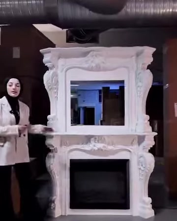 İki farklı şömine uygulamasının önden genel görünümü sunuluyor