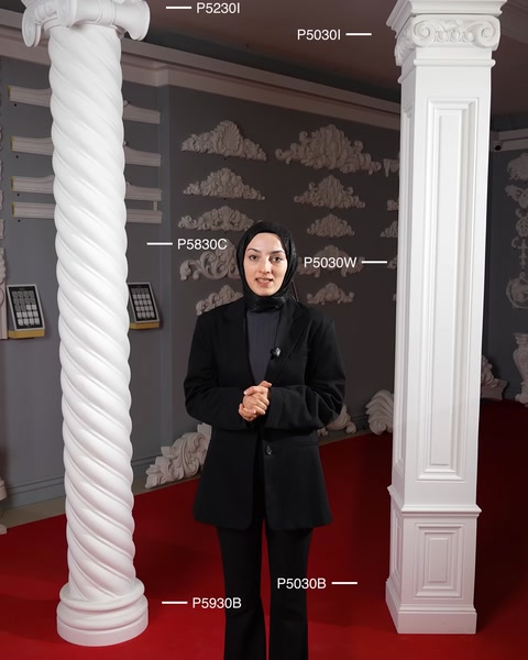 Burgu gövdeli sütun ile dikdörtgen panelli model karşılaştırılıyor
