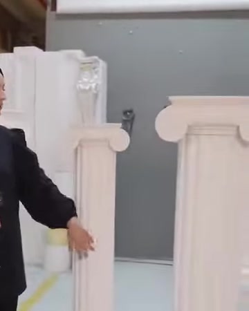 Kısa sütunun başlık, gövde ve alt kaide bölümleri görülüyor