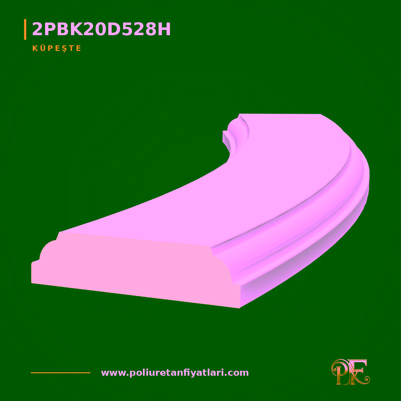 Poliüretan Küpeşte ve Badastrol Profili 275x1332x50 mm