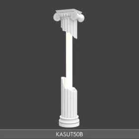 İyon Başlıklı Yivli Aydınlatma Sütunu Dekoratif Model