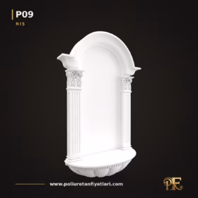 Poliüretan Klasik Oyma Motifli Duvar Nişi 25x68x107 cm
