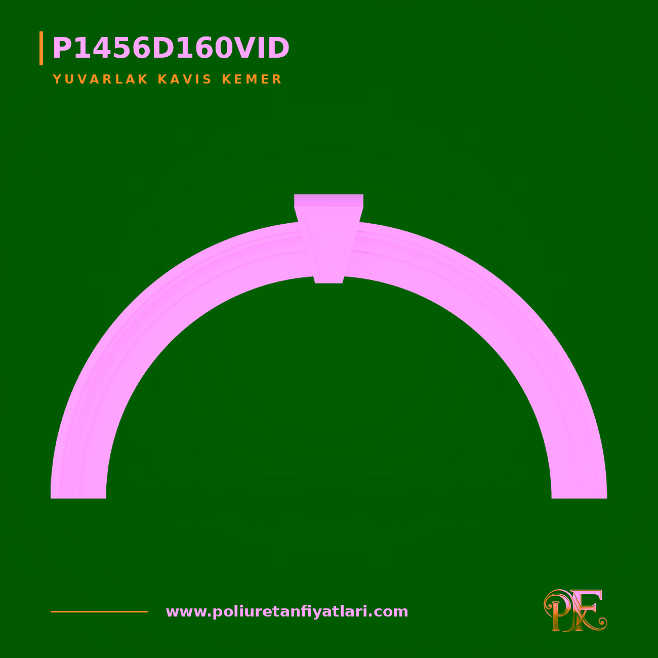 Poliüretan Yuvarlak Kavis Kemer 170x2000 mm Tasarımı