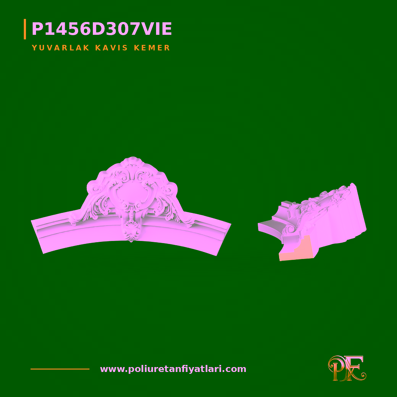 Poliüretan Yuvarlak Kavis Kemer Model 288x1160x580 mm