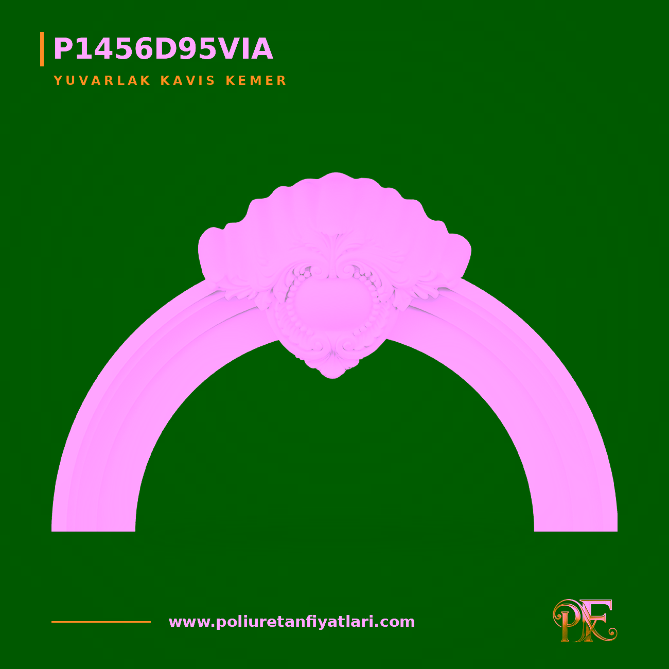 Poliüretan Yuvarlak Kavisli Kemer Modeli 267x1350 mm