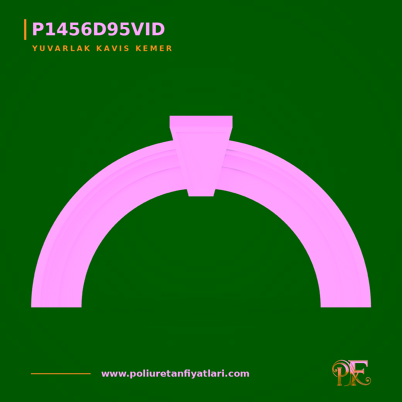 Poliüretan Yuvarlak Kavis Kemer 170x1350x771 mm