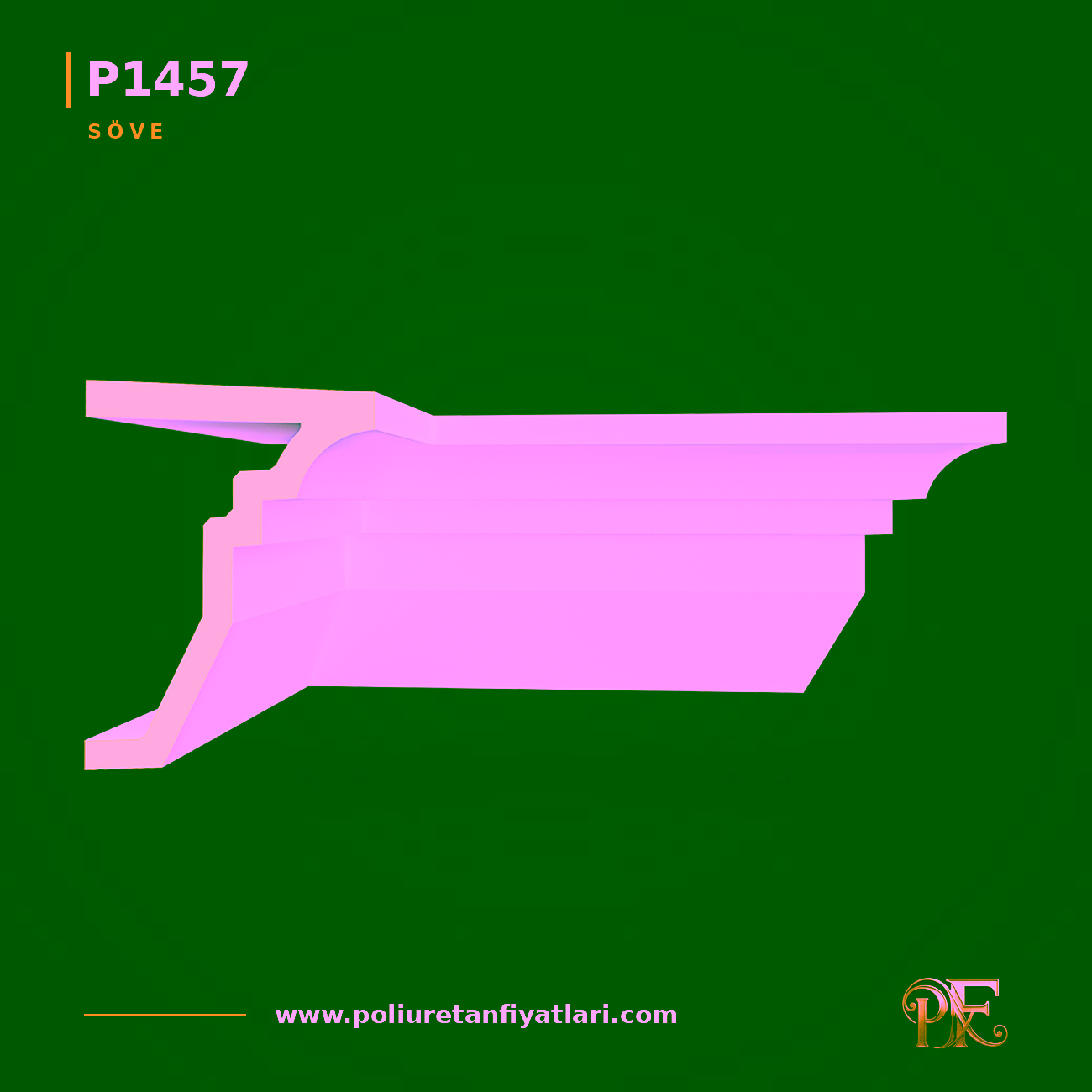 Poliüretan Kademeli Pencere ve Kapı Sövesi 195x260 mm