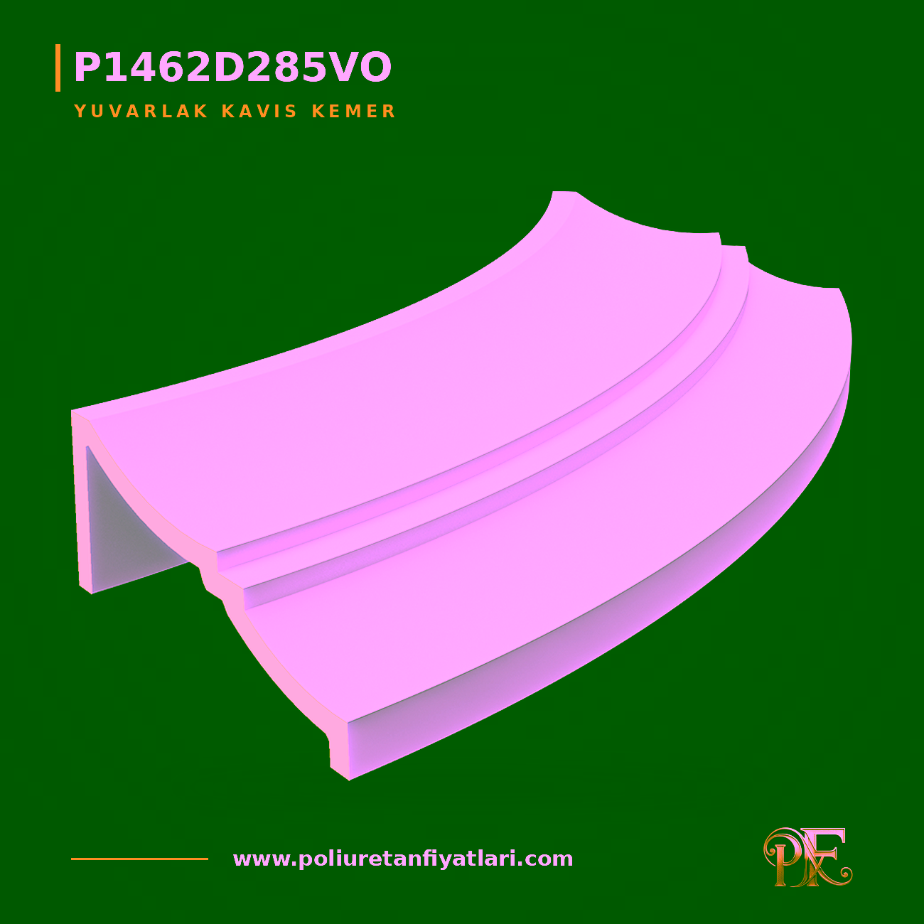 Yuvarlak Kavis Kemer Söve Modeli 184x1426x546 mm Poliüretan