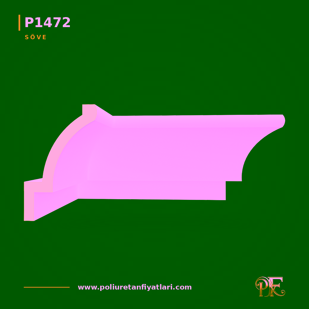 Dış Cephe Kavisli Poliüretan Söve Modeli 193x302 mm