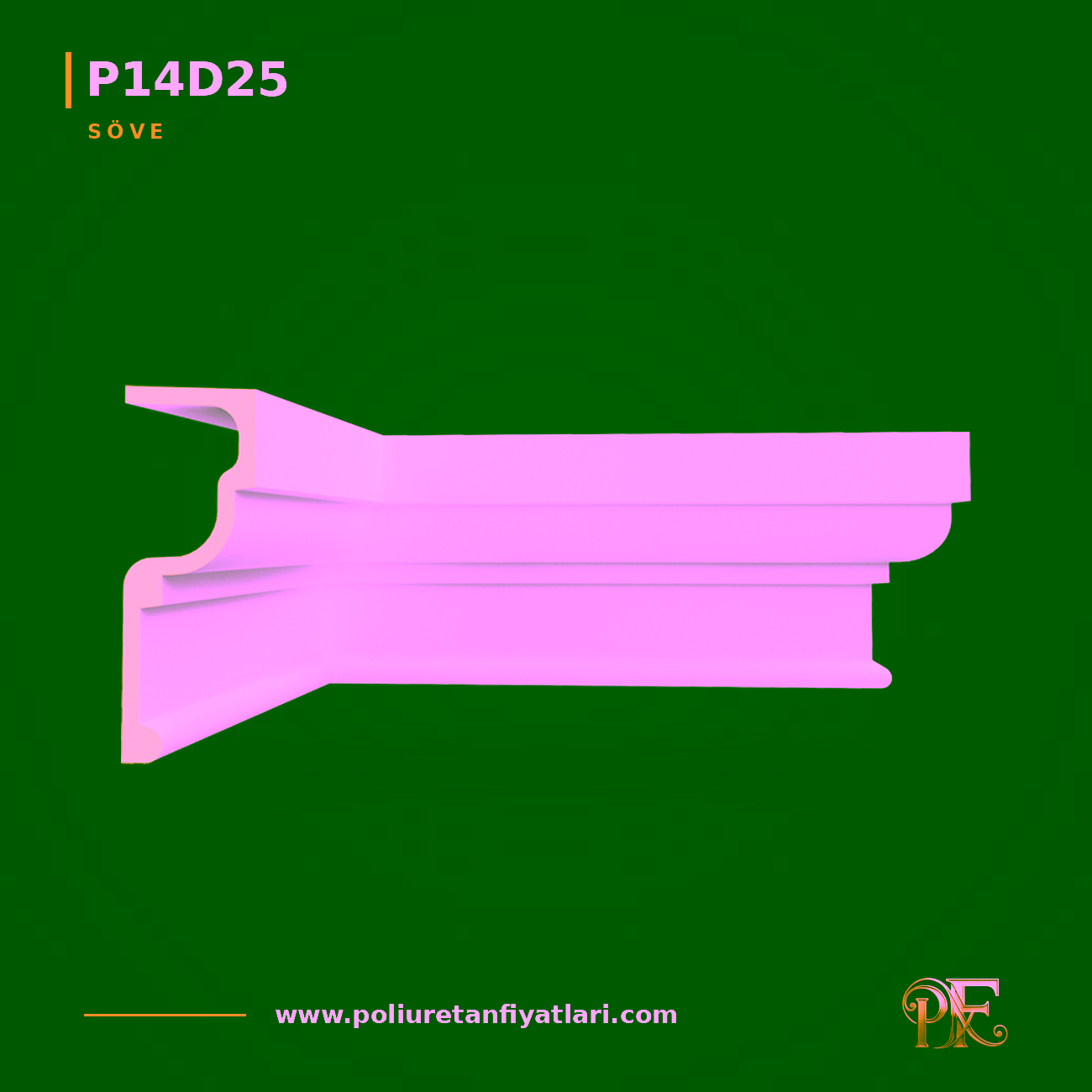 60x160 mm Poliüretan Dış Cephe Pencere Söve Profili