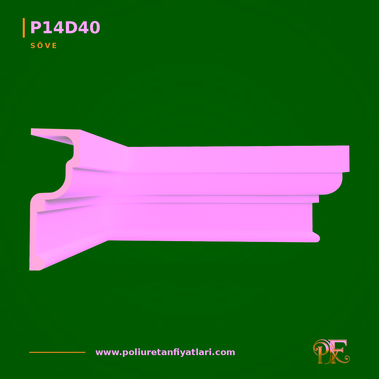 90x255 mm Düz Yüzey Poliüretan Pencere Söve Modeli