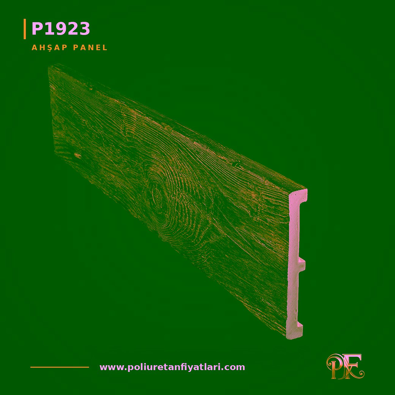 30x230 mm Poliüretan Ahşap Görünümlü Kütük Kiriş Panel