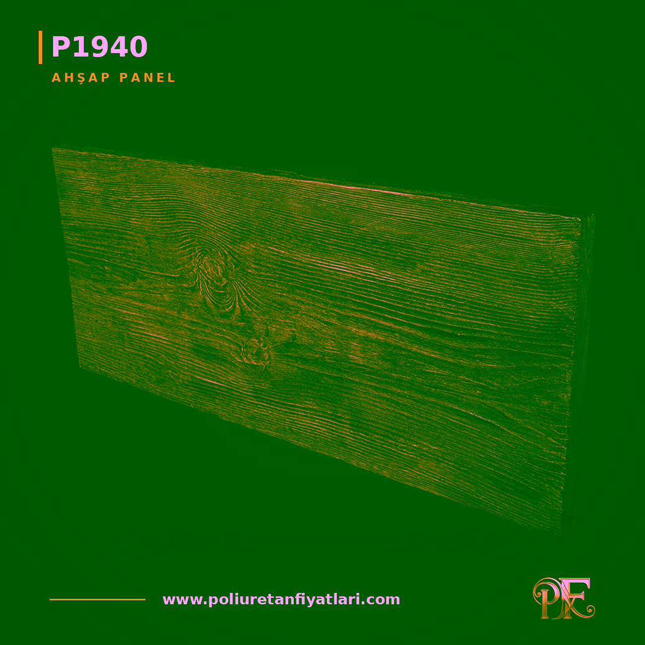 Poliüretan Ahşap Görünümlü Kütük Panel 35x3000x420 mm