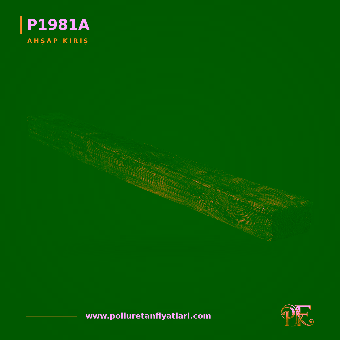 Poliüretan Rustik Ahşap Görünümlü Kiriş 90x3000x60 mm