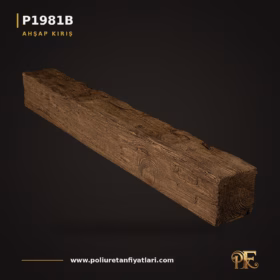 Poliüretan Ahşap Görünümlü Kiriş Kütük 12×12 cm 3 Metre