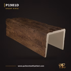 Poliüretan Ahşap Görünümlü Rustik Tavan Kirişi 35×32 cm
