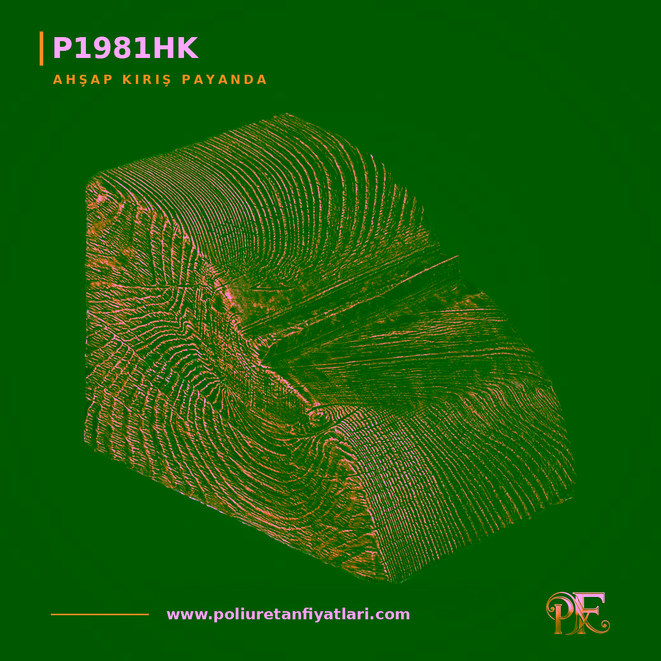 Poliüretan Ahşap Görünümlü Kiriş Payanda 100x100x136 mm