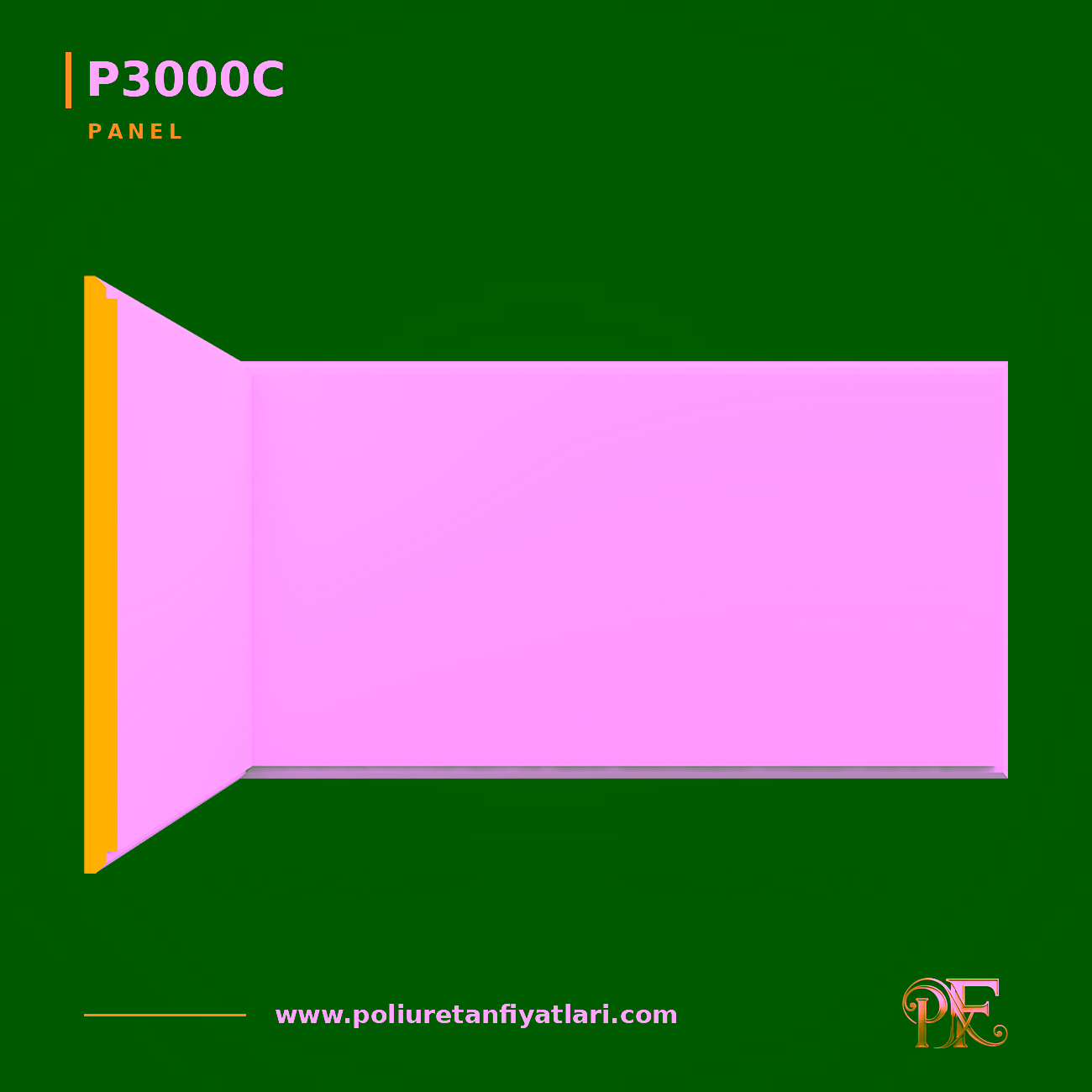 53x99 cm Çerçeveli Geometrik Poliüretan Duvar Paneli Modeli
