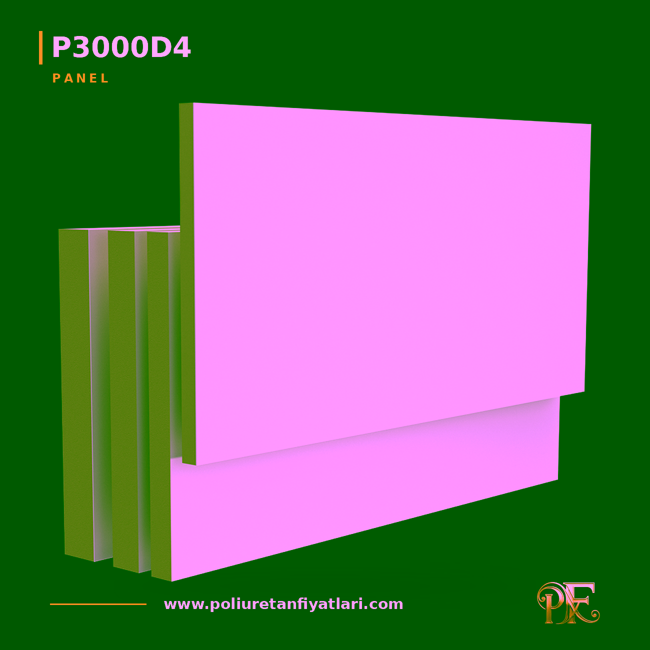 Poliüretan Klasik Çerçeveli Duvar Paneli 70x144 cm