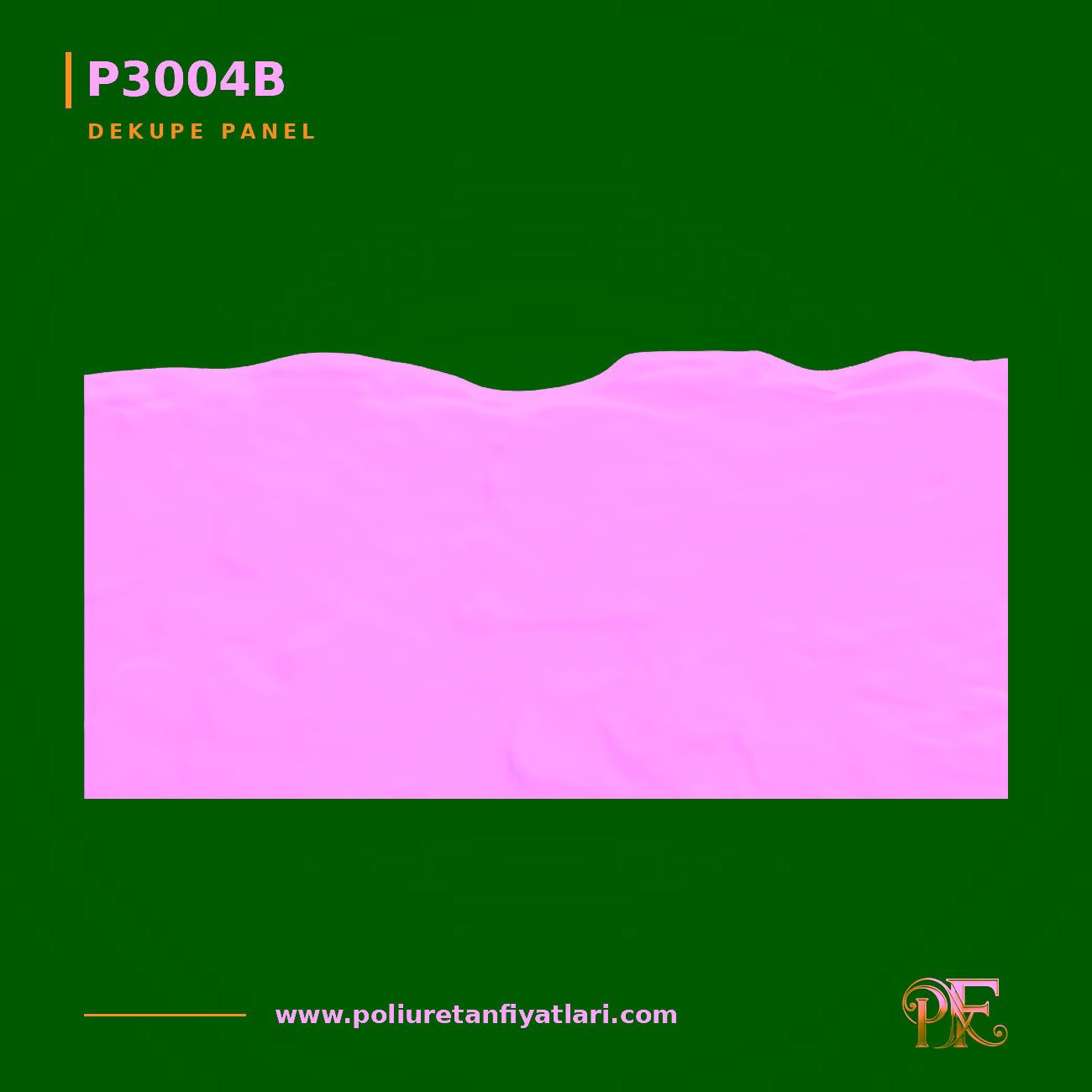 Poliüretan 85x1440x685 mm Kabartmalı Dekupe Duvar Paneli