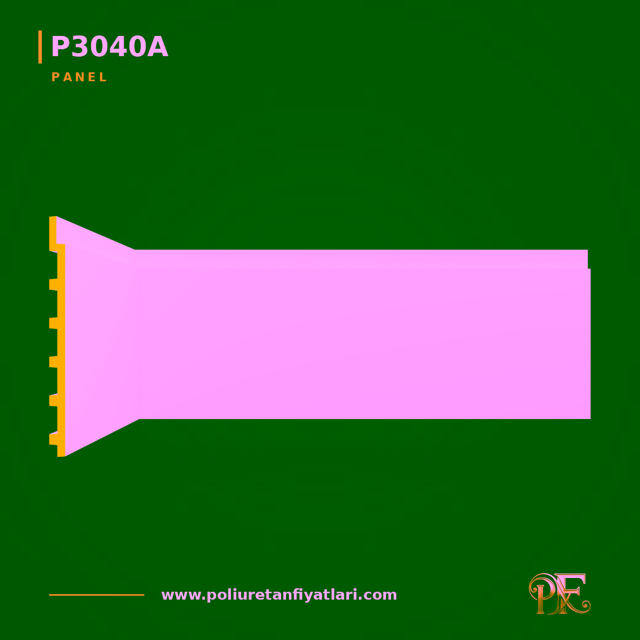 Poliüretan 45x240 cm Düz Yüzeyli Dekoratif Duvar Paneli