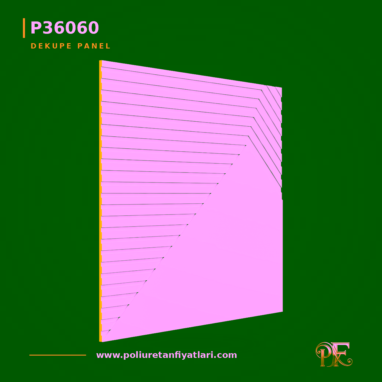 Poliüretan Dekupe Duvar ve Tavan Paneli 60x60 cm