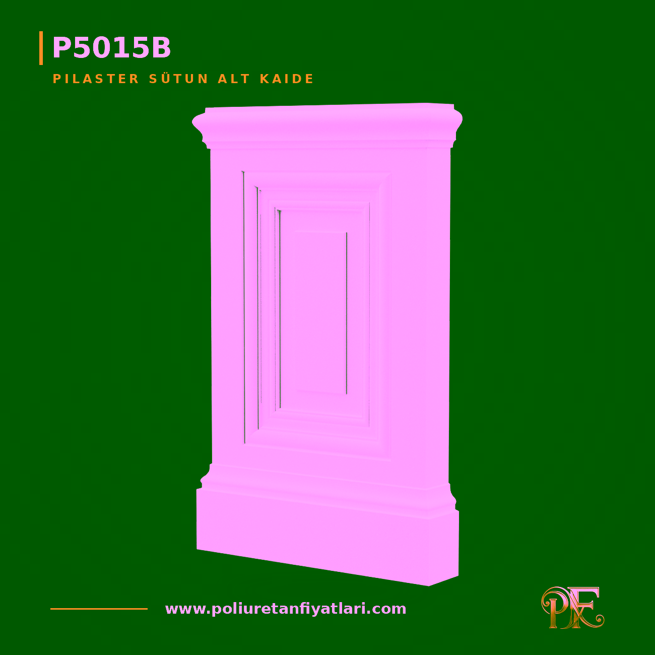 Poliüretan Pilaster Sütun Alt Kaide 40x171x298 mm Model