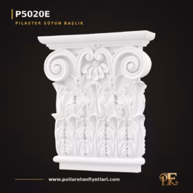 Poliüretan Klasik Volütlü Pilaster Sütun Başlığı 6x27x31 cm