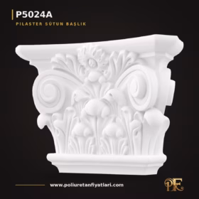 Poliüretan Akant Motifli Pilaster Sütun Başlığı 13×43 cm