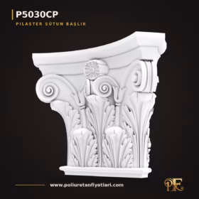 Poliüretan Akant Yapraklı Pilaster Sütun Başlığı 15×54 cm
