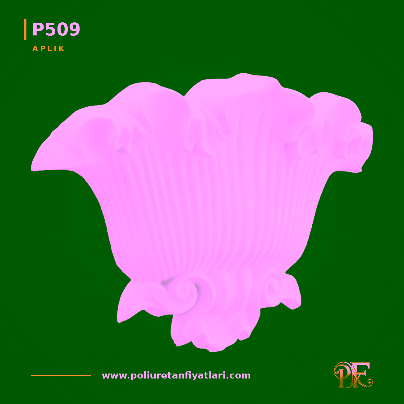 Poliüretan Klasik Oyma Desenli Aplik ve Niş 92x360 mm