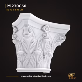 Poliüretan Akant Yapraklı Korint Sütun Başlığı 27x54x42 cm