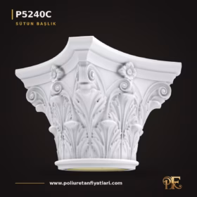 Poliüretan Sütun Başlığı 72x72x56 cm Akant Motifli