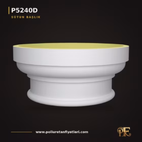 Poliüretan 56×56 cm Klasik Dekoratif Sütun Başlığı