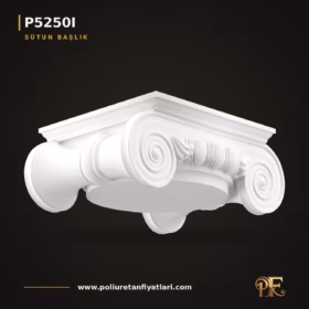 85×85 cm Poliüretan İyon Sütun Başlığı Dekoratif Model