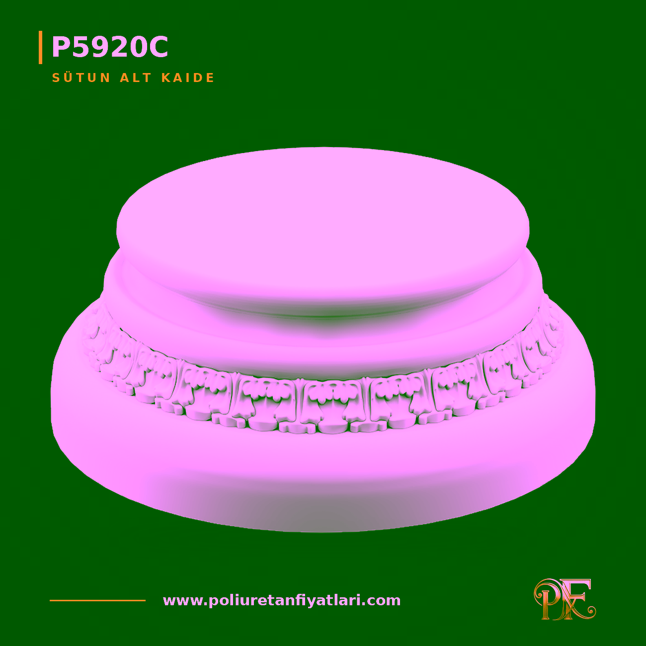 Poliüretan Sütun Alt Kaide Model ve Fiyatları 35x35 cm
