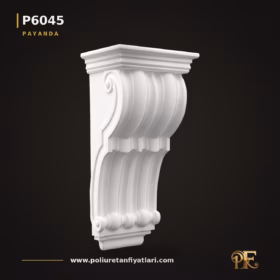 Poliüretan 23x34x66 cm Oyma Detaylı Klasik Payanda